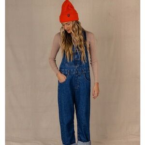 Free People Ziggy Women's Blue Denim Overalls